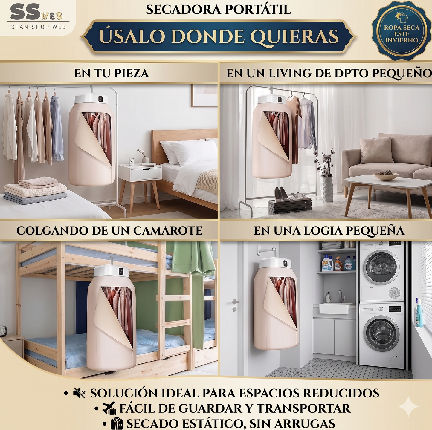 Secadora Ropa Portatil